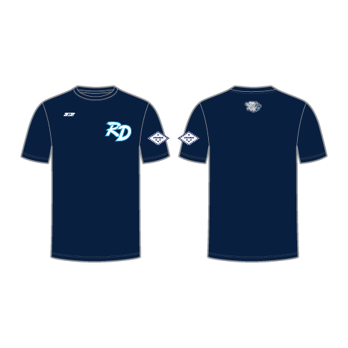 Riverdawgs Mens SS Dri Fit Crew Neck - Navy