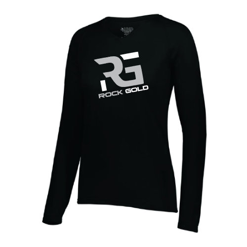 Rock Gold Softball Womens LS Dri Fit - Black