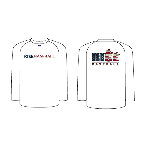 Rise Mens Sublimated LS Dri Fit - White