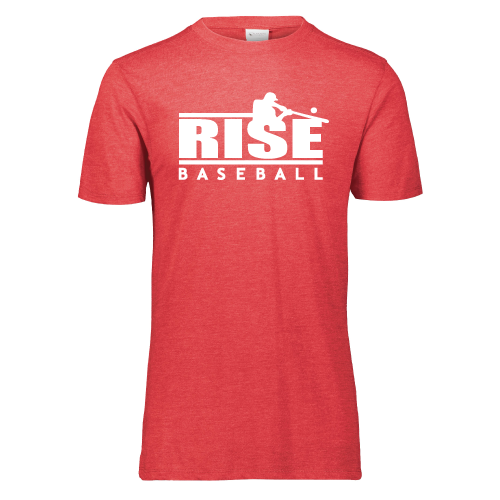 Rise Mens SS Tri Blend - Hitter Logo - Red