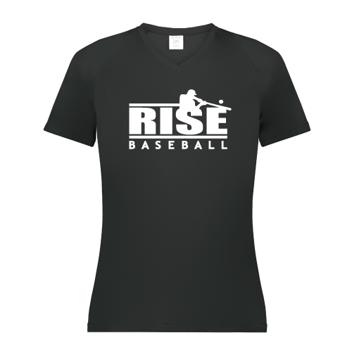 Rise Womens SS Dri Fit - Hitter Logo - Black