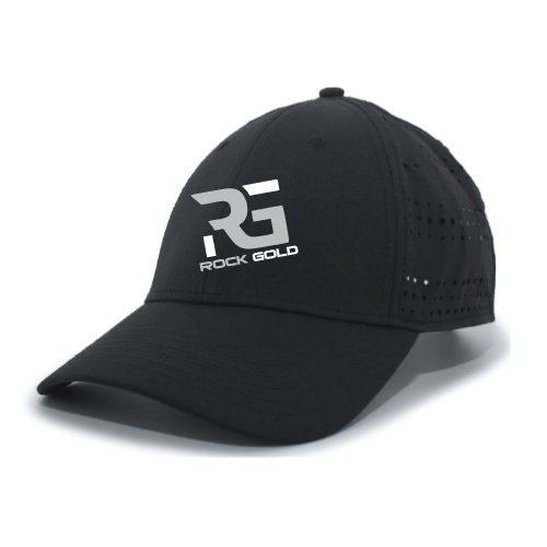 Rock Gold Softball Perforated Hat - Black