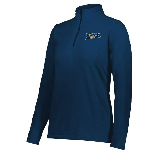 Rock Gold Softball Womens LS 1/4 Zip - Navy