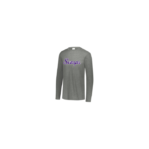 Mens LS Tri Blend - Script - Grey