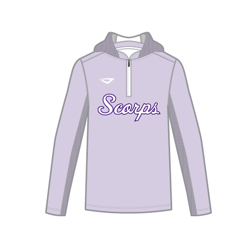 Scorps Sublimated Hooded Diamond Pullover - Script Logo - Purple